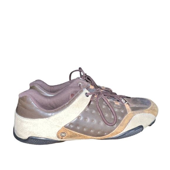 Ecko Unltd brown, tan and black leather low top lace sneakers men’s size 13 - Picture 1 of 7